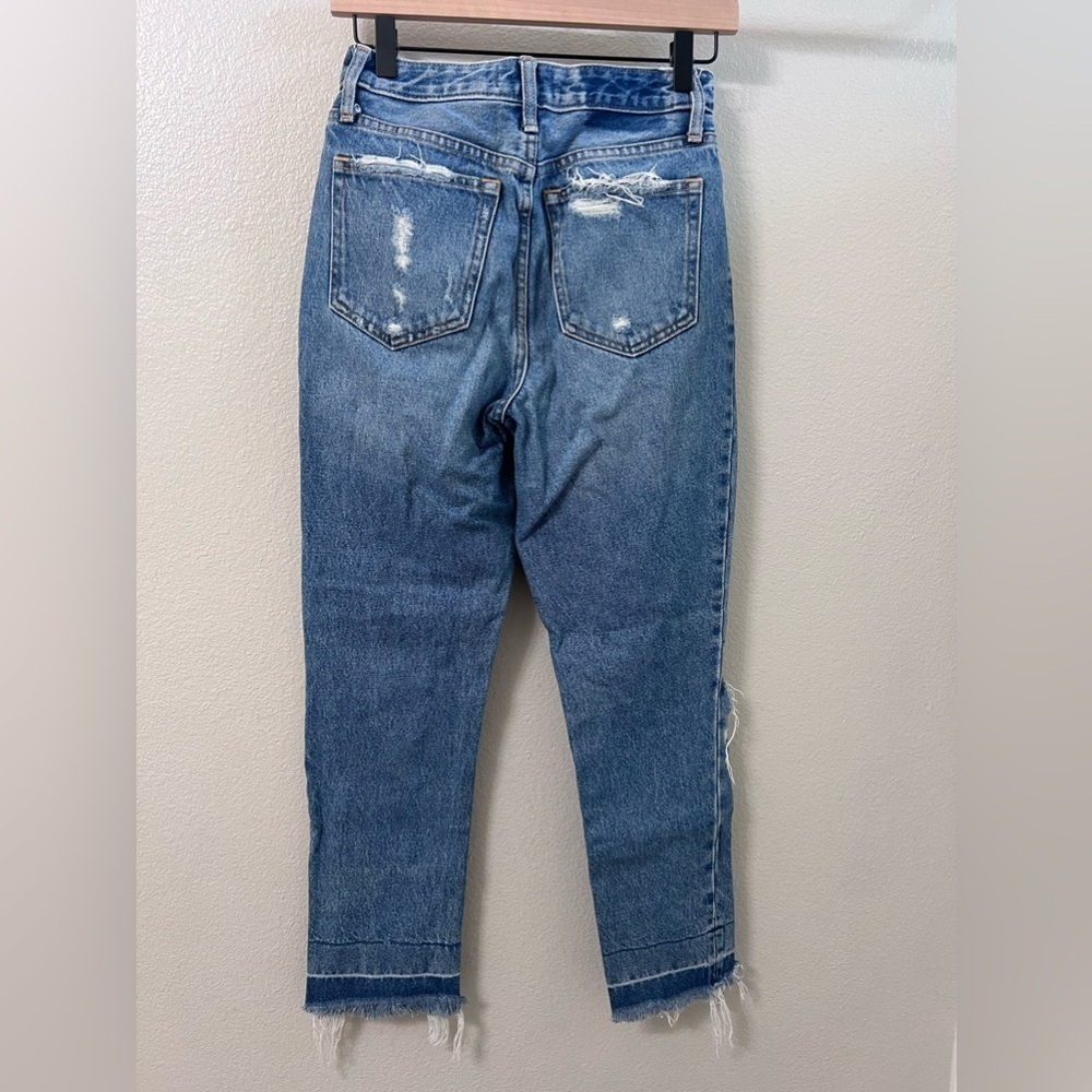 Abercrombie Annie High Rise Distressed Denim Jeans Size 0 - Picture 3 of 6